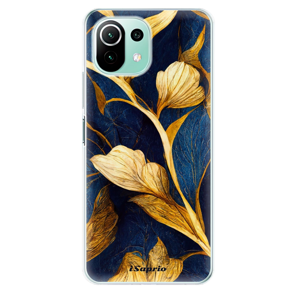 Odolné silikónové puzdro iSaprio - Gold Leaves - Xiaomi Mi 11 Lite