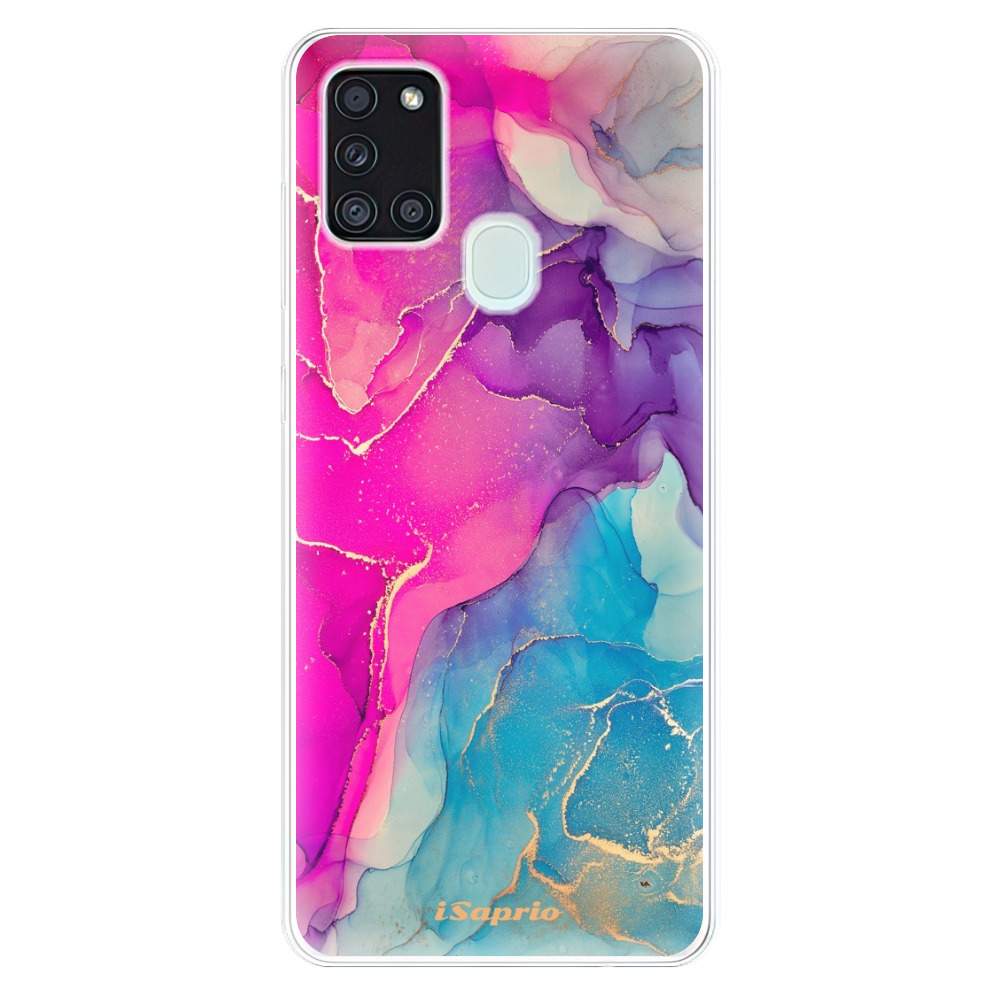 Odolné silikónové puzdro iSaprio - Purple Ink - Samsung Galaxy A21s