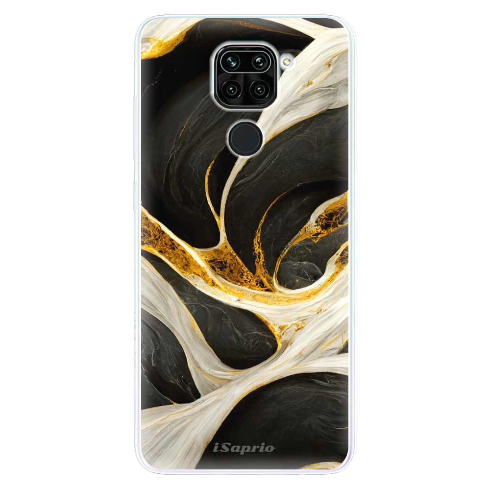 Odolné silikónové puzdro iSaprio - Black and Gold - Xiaomi Redmi Note 9