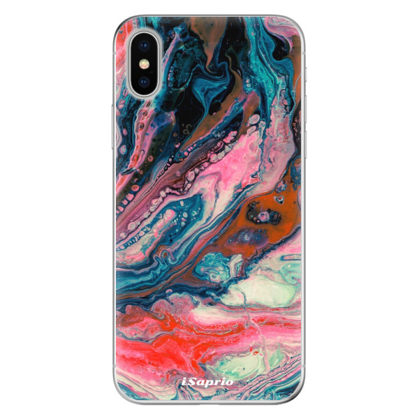 Odolné silikónové puzdro iSaprio - Abstract Paint 01 - iPhone X