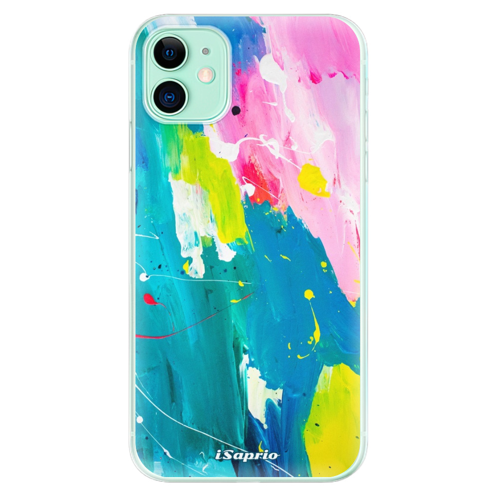 Odolné silikónové puzdro iSaprio - Abstract Paint 04 - iPhone 11