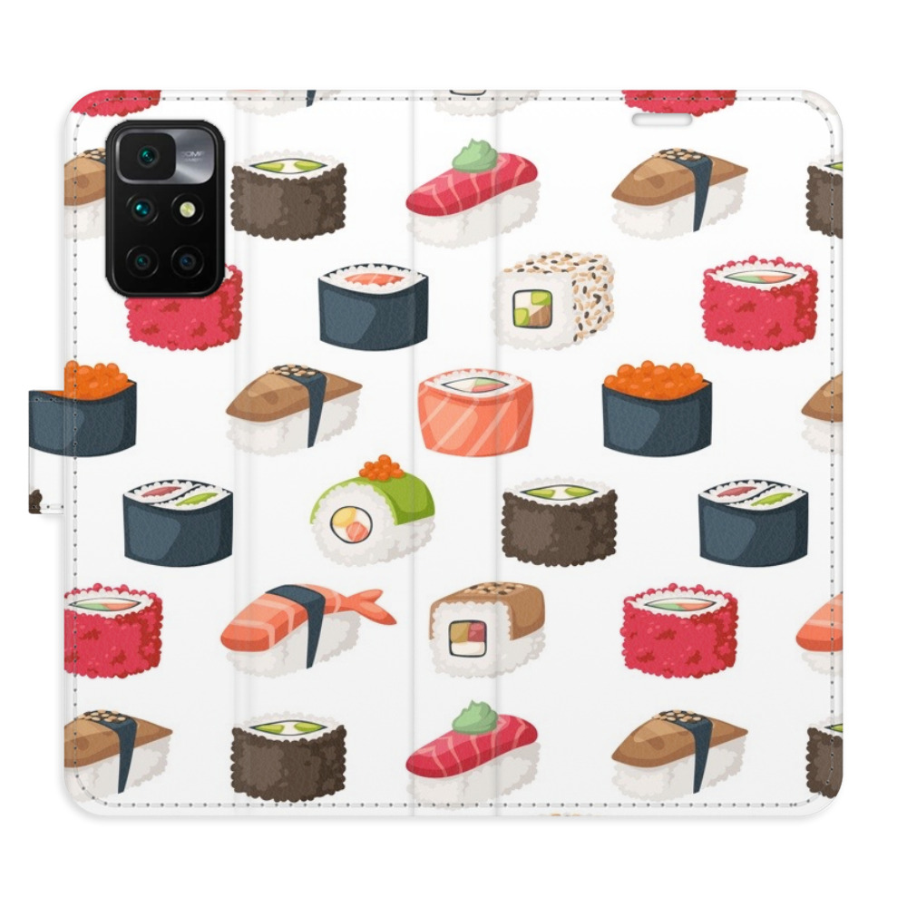 Flipové puzdro iSaprio - Sushi Pattern 02 - Xiaomi Redmi 10
