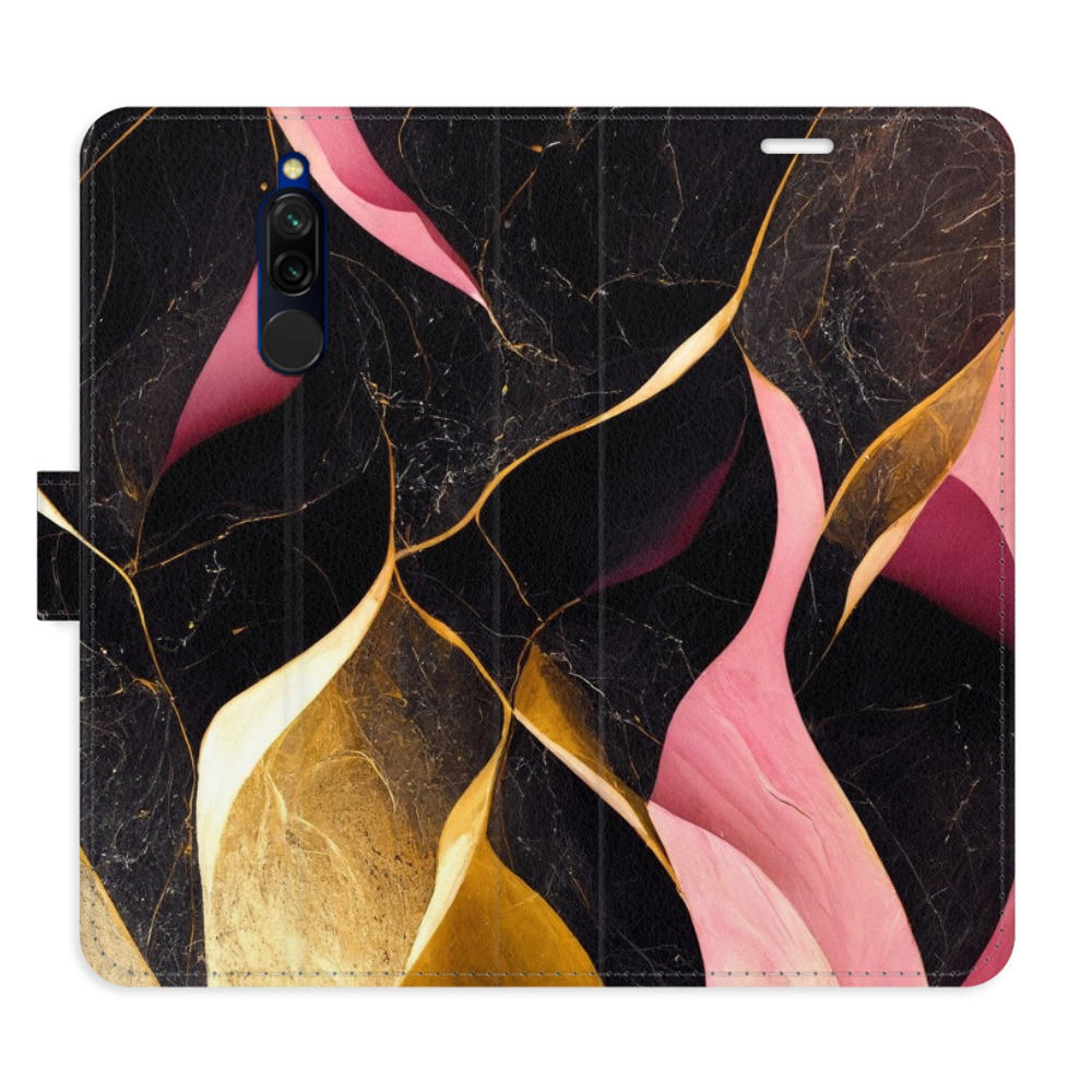 Flipové puzdro iSaprio - Gold Pink Marble 02 - Xiaomi Redmi 8