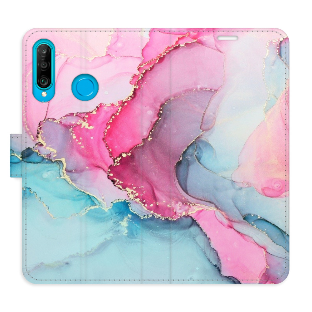 Flipové puzdro iSaprio - PinkBlue Marble - Huawei P30 Lite