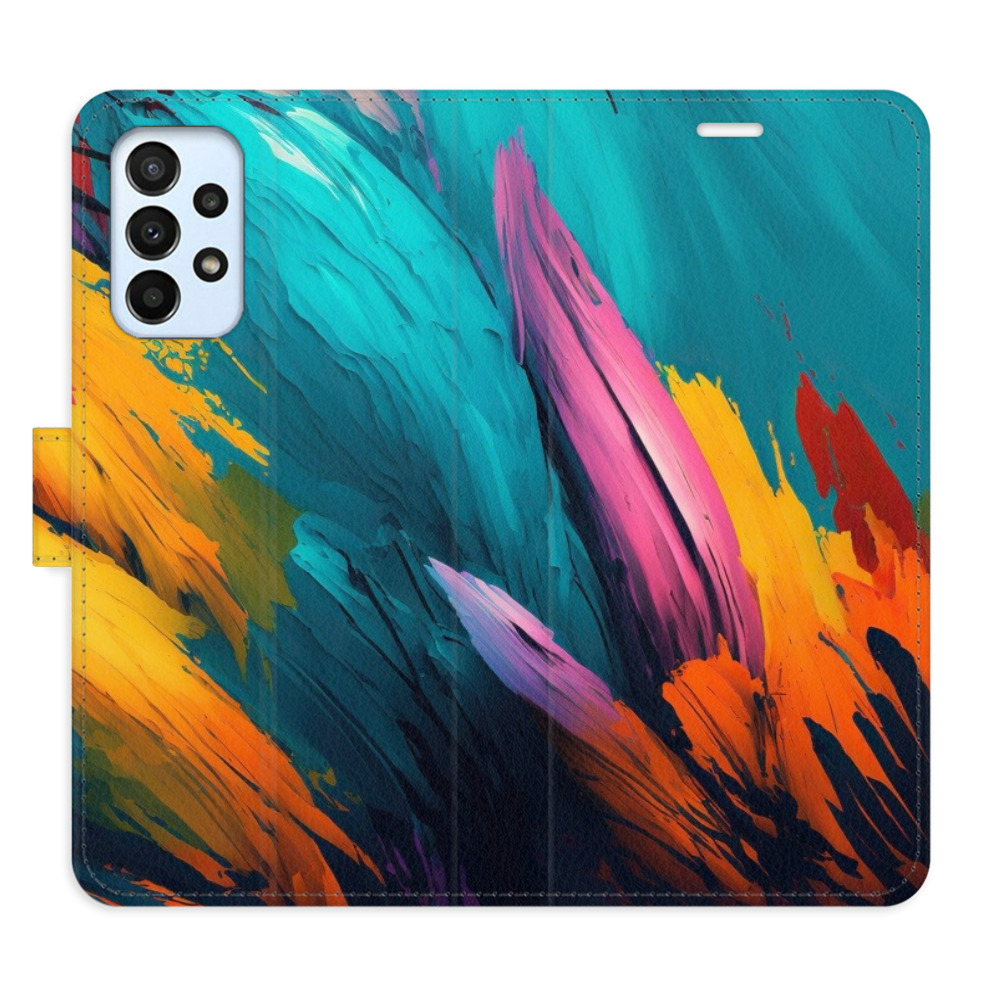 Flipové puzdro iSaprio - Orange Paint 02 - Samsung Galaxy A23 / A23 5G