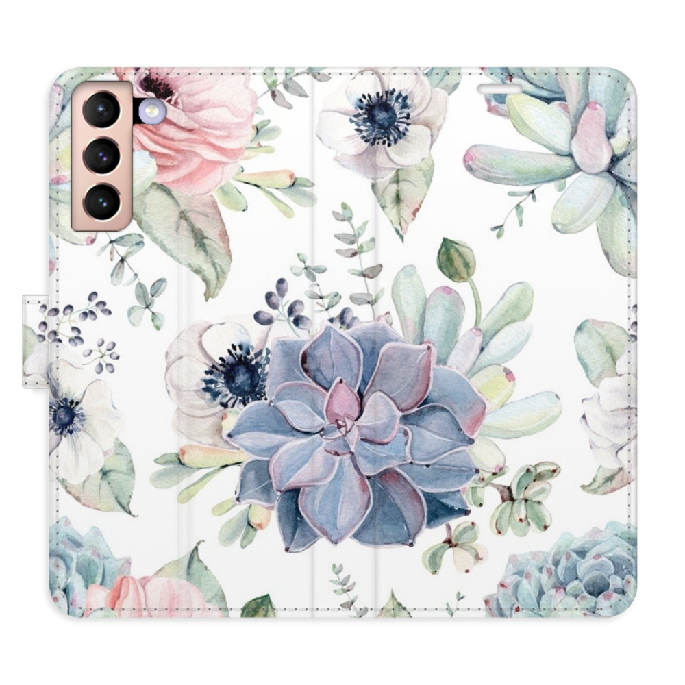 Flipové puzdro iSaprio - Succulents - Samsung Galaxy S21