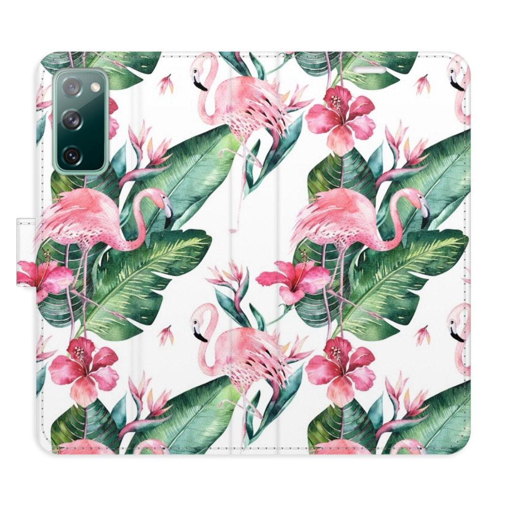 Flipové puzdro iSaprio - Flamingos Pattern - Samsung Galaxy S20 FE