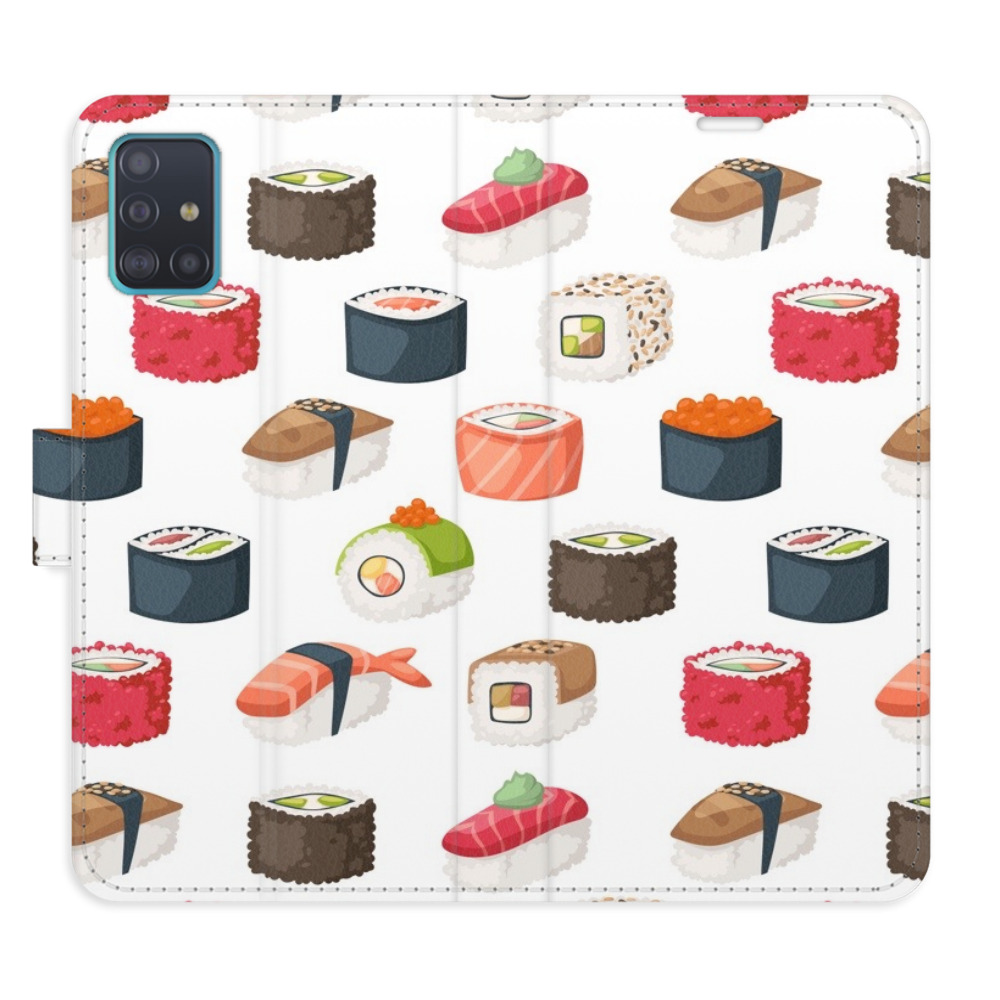 Flipové puzdro iSaprio - Sushi Pattern 02 - Samsung Galaxy A51