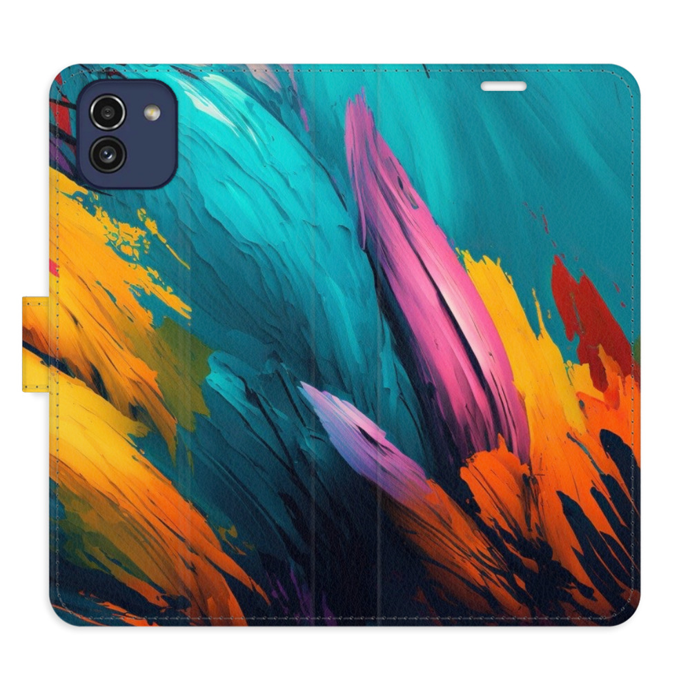 Flipové puzdro iSaprio - Orange Paint 02 - Samsung Galaxy A03