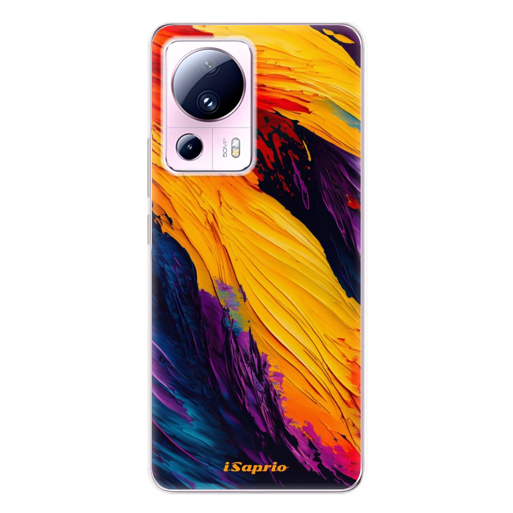 Odolné silikónové puzdro iSaprio - Orange Paint - Xiaomi 13 Lite