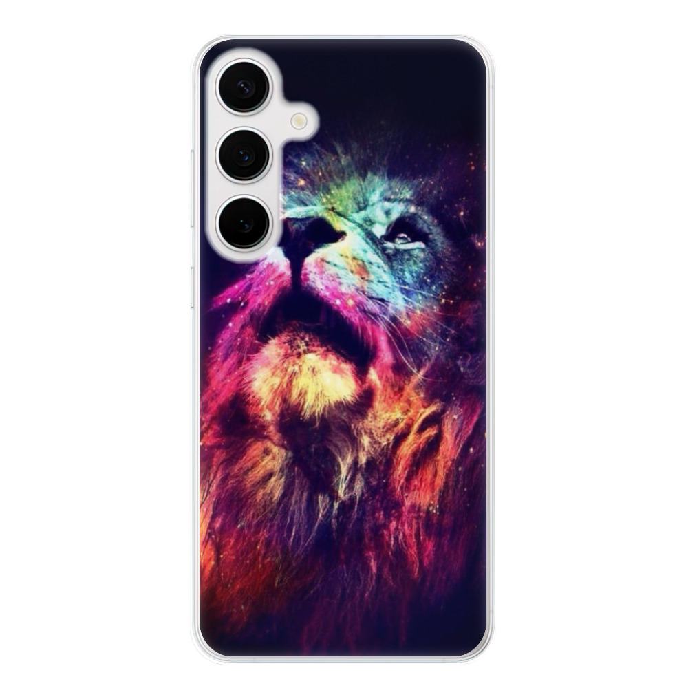 Odolné silikónové puzdro iSaprio - Lion in Colors - Samsung Galaxy S24+