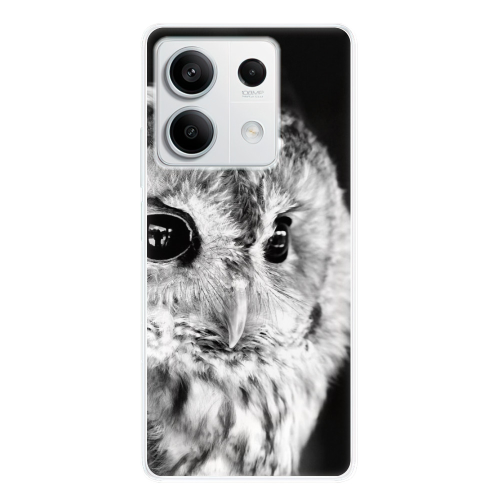 Odolné silikónové puzdro iSaprio - BW Owl - Xiaomi Redmi Note 13 5G