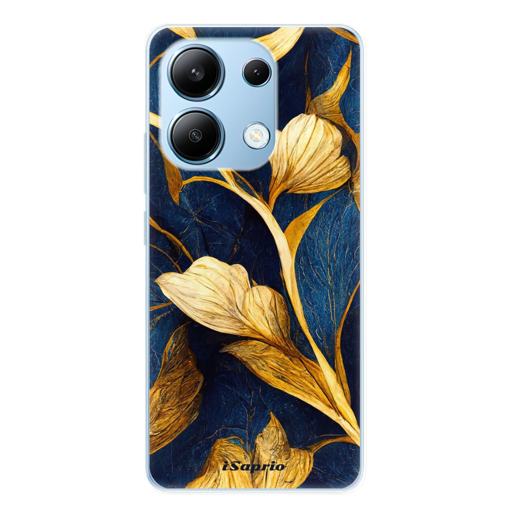 Odolné silikónové puzdro iSaprio - Gold Leaves - Xiaomi Redmi Note 13