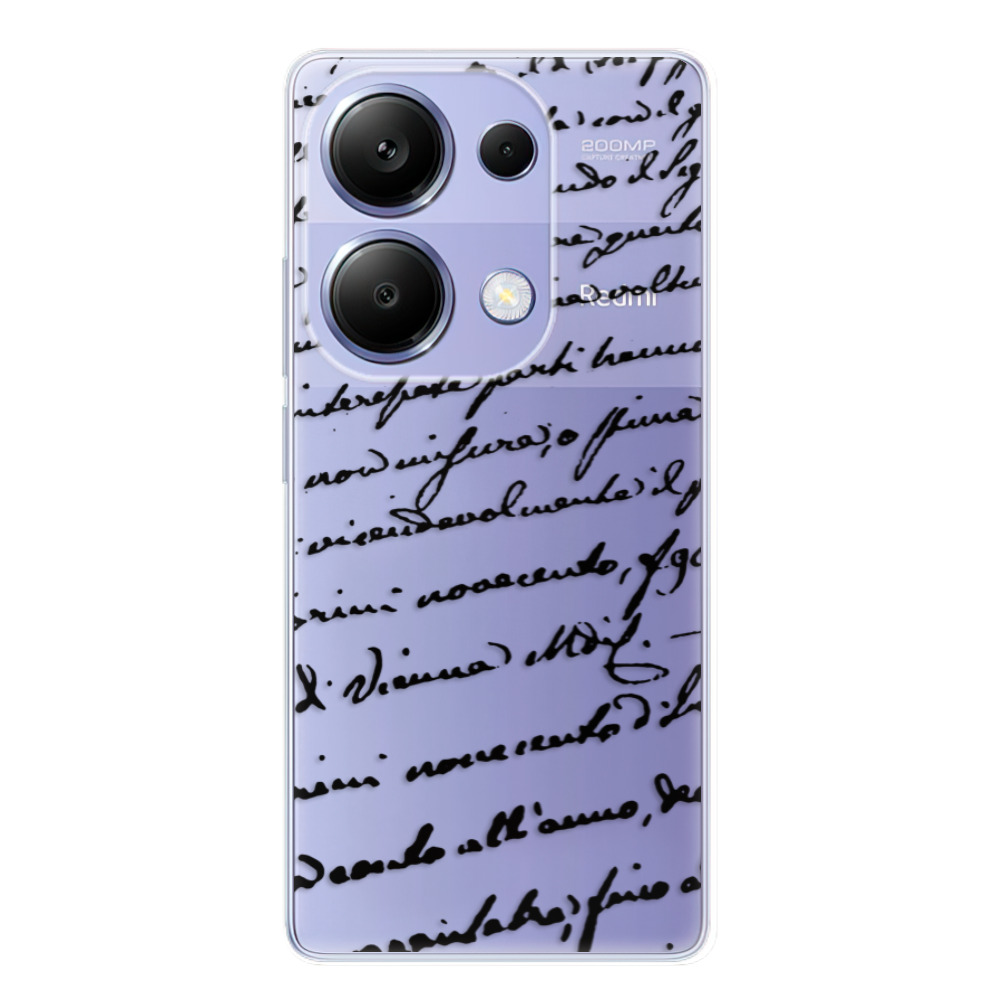 Odolné silikónové puzdro iSaprio - Handwriting 01 - black - Xiaomi Redmi Note 13 Pro