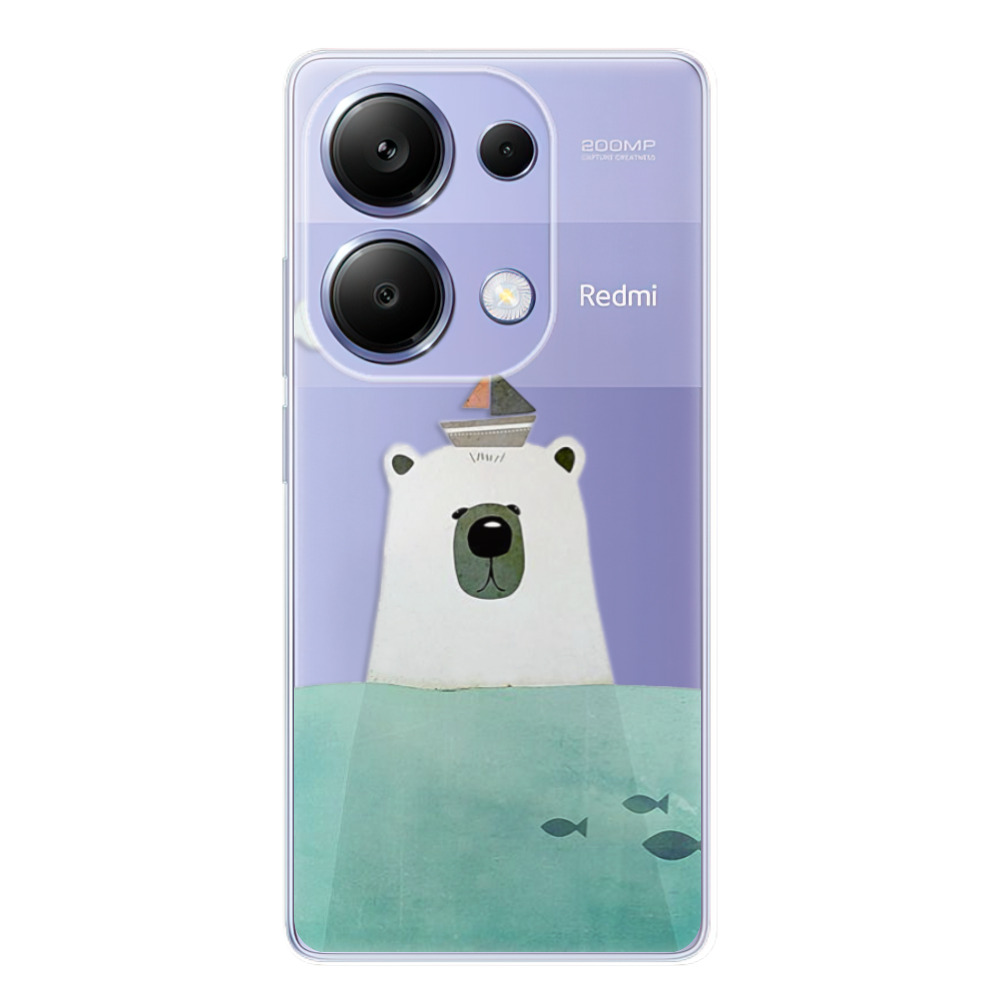 Odolné silikónové puzdro iSaprio - Bear With Boat - Xiaomi Redmi Note 13 Pro