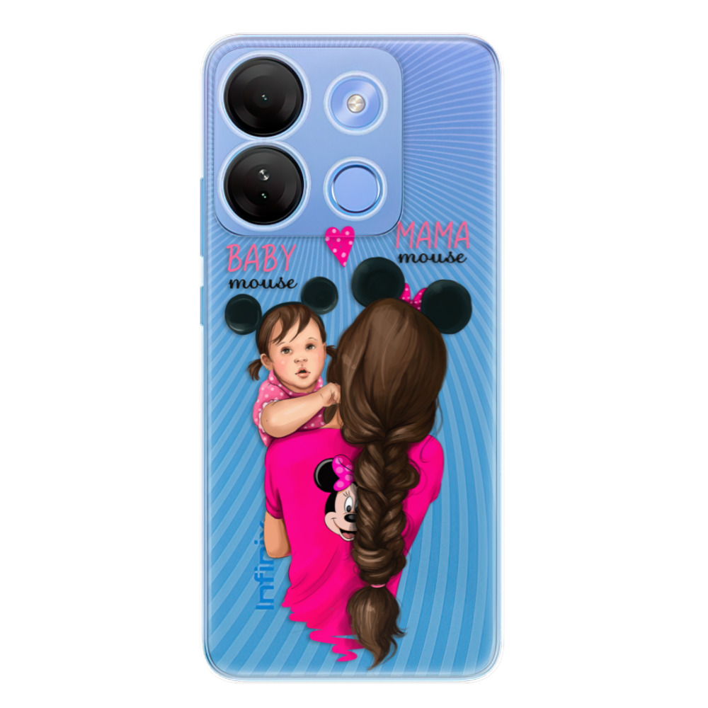 Odolné silikónové puzdro iSaprio - Mama Mouse Brunette and Girl - Infinix Smart 7