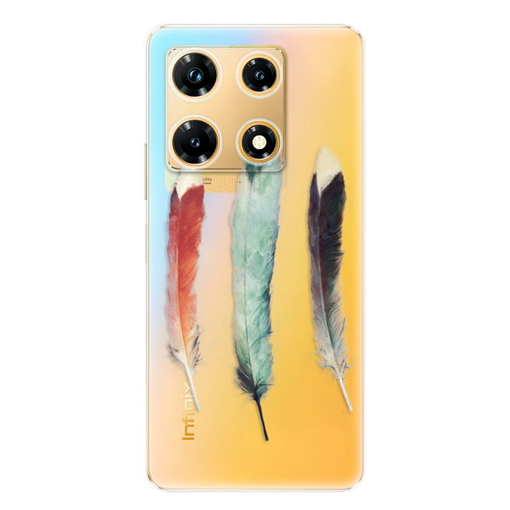 Odolné silikónové puzdro iSaprio - Three Feathers - Infinix Note 30 PRO