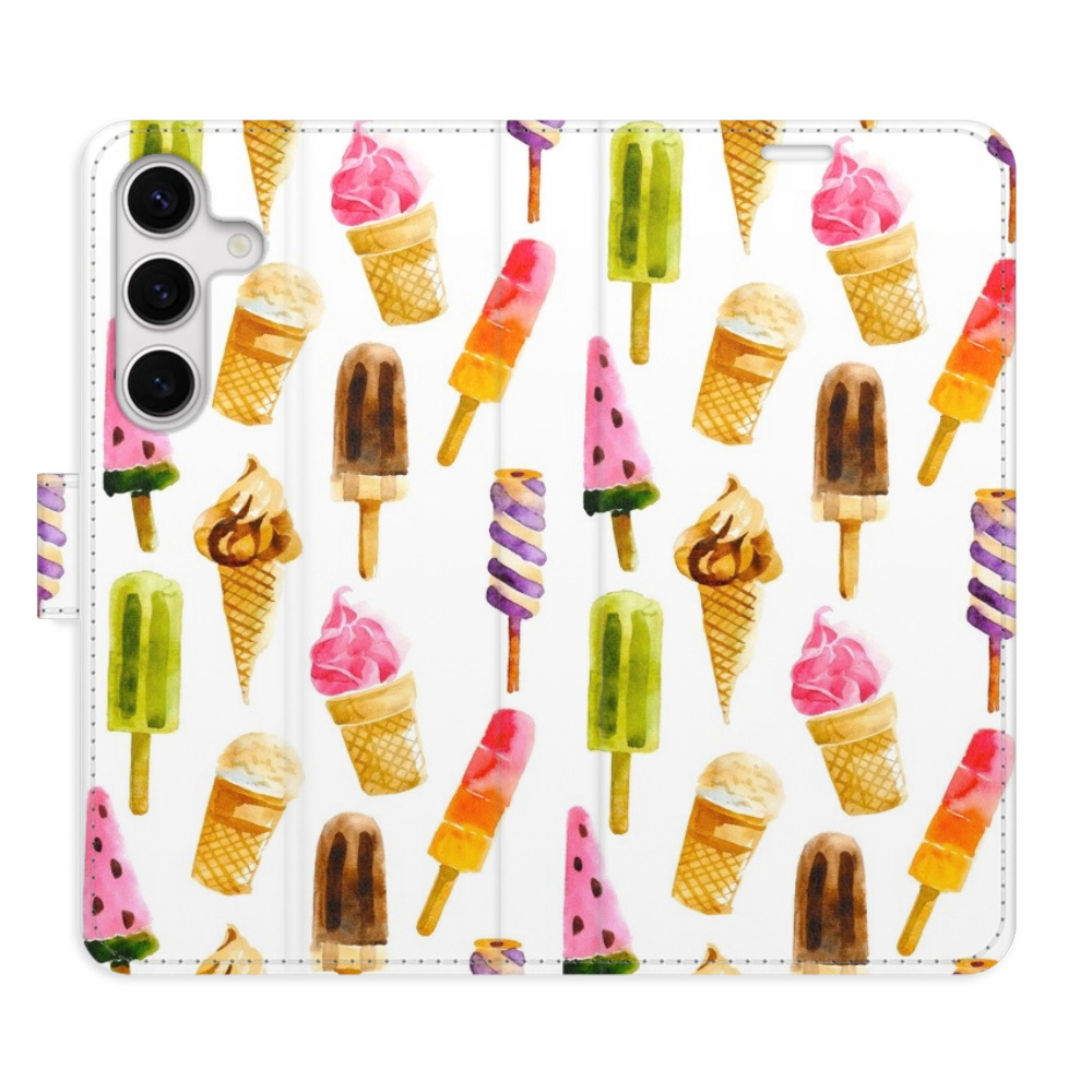 Flipové puzdro iSaprio - Ice Cream Pattern - Samsung Galaxy S24