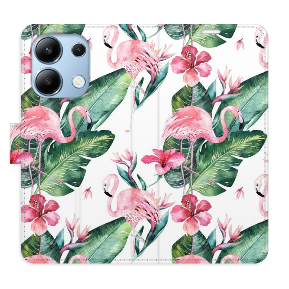 Flipové puzdro iSaprio - Flamingos Pattern - Xiaomi Redmi Note 13
