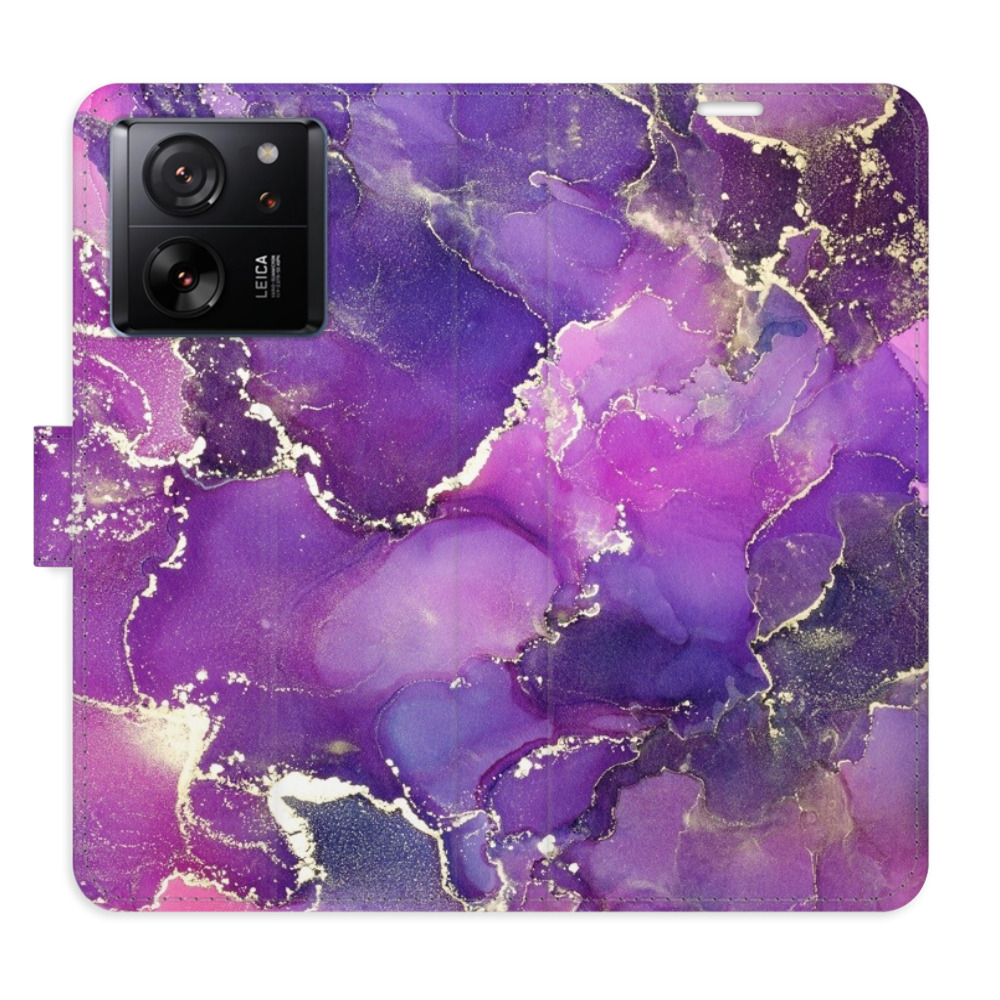 Flipové puzdro iSaprio - Purple Marble - Xiaomi 13T / 13T Pro