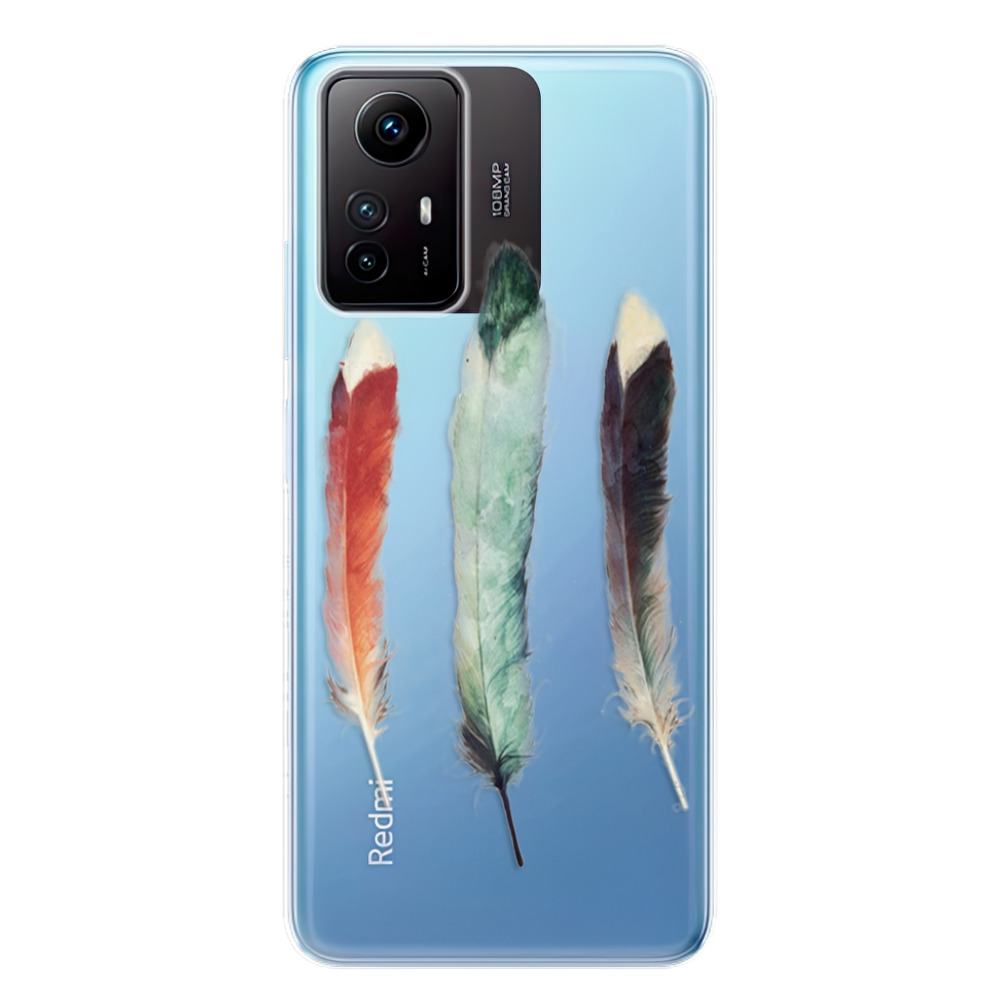 Odolné silikónové puzdro iSaprio - Three Feathers - Xiaomi Redmi Note 12S