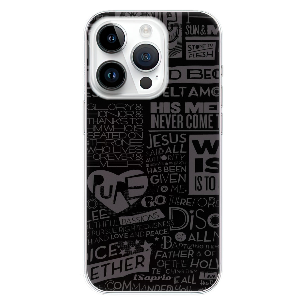 Odolné silikónové puzdro iSaprio - Text 01 - iPhone 15 Pro