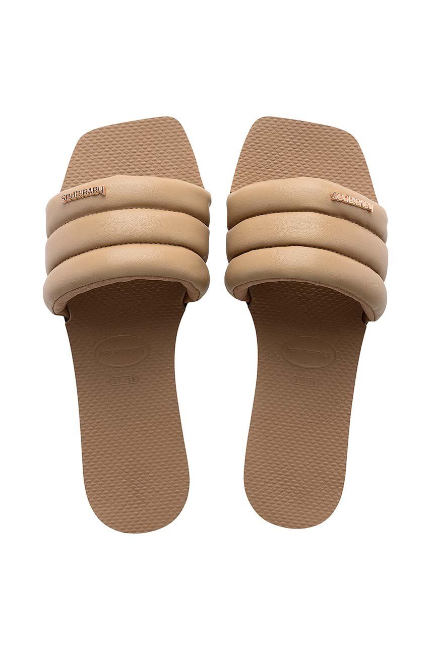 Šľapky Havaianas YOU MILAN dámske, béžová farba, 4148312.3581