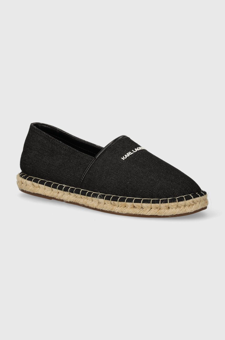 Espadrilky Karl Lagerfeld KAMINO čierna farba, KL70104