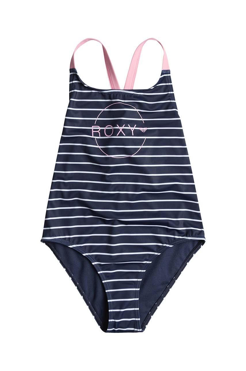 Jednodielne detské plavky Roxy BICOASIC STRI tmavomodrá farba