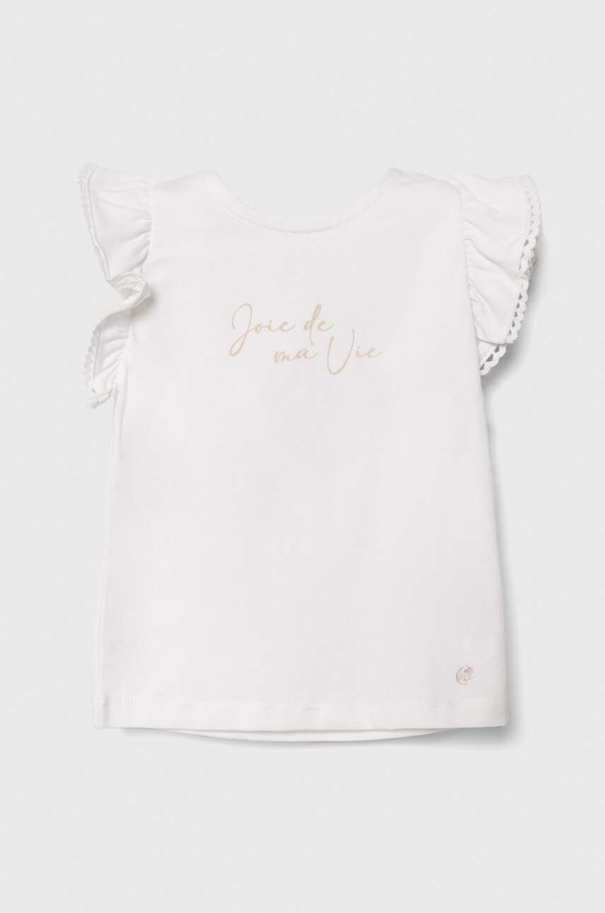 Blúzka pre bábätká zippy biela farba, jednofarebná