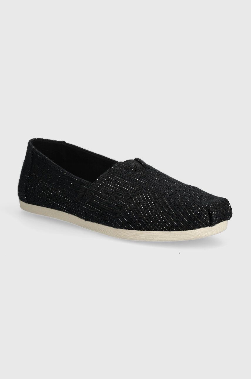 Espadrilky Toms Alpargata čierna farba, 10020665