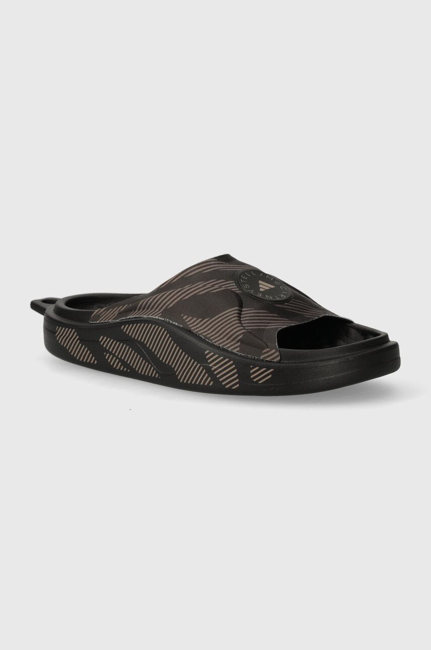 Šľapky adidas by Stella McCartney dámske, čierna farba, na platforme, IF6066