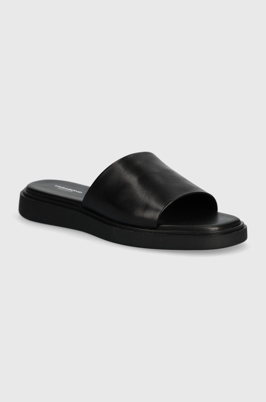 Kožené šľapky Vagabond Shoemakers CONNIE dámske, čierna farba, 5757-201-20