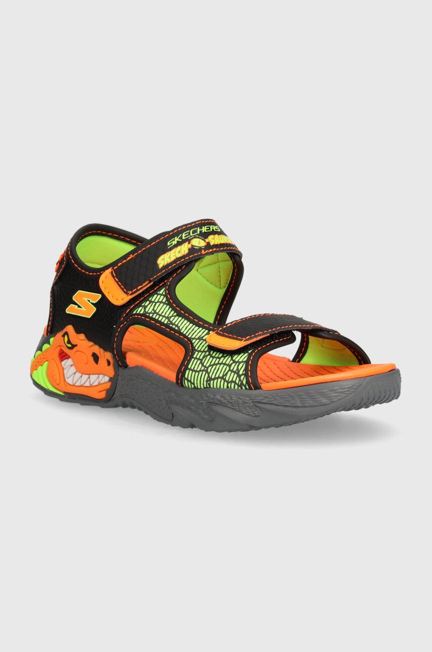 Detské sandále Skechers CREATURE-SPLASH čierna farba