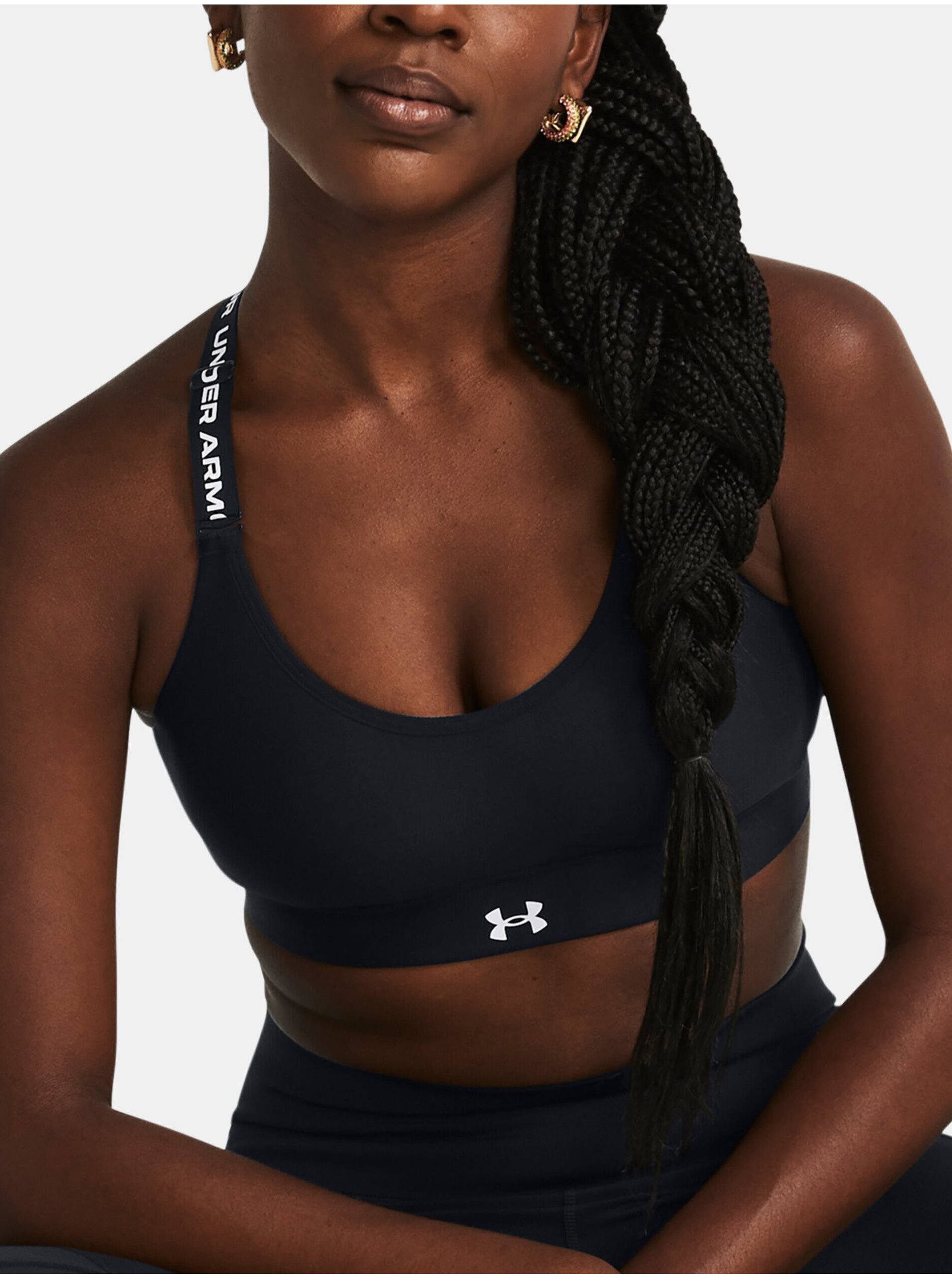 Čierna dámska športová podprsenka Under Armour UA Infinity Low 2.0 Bra