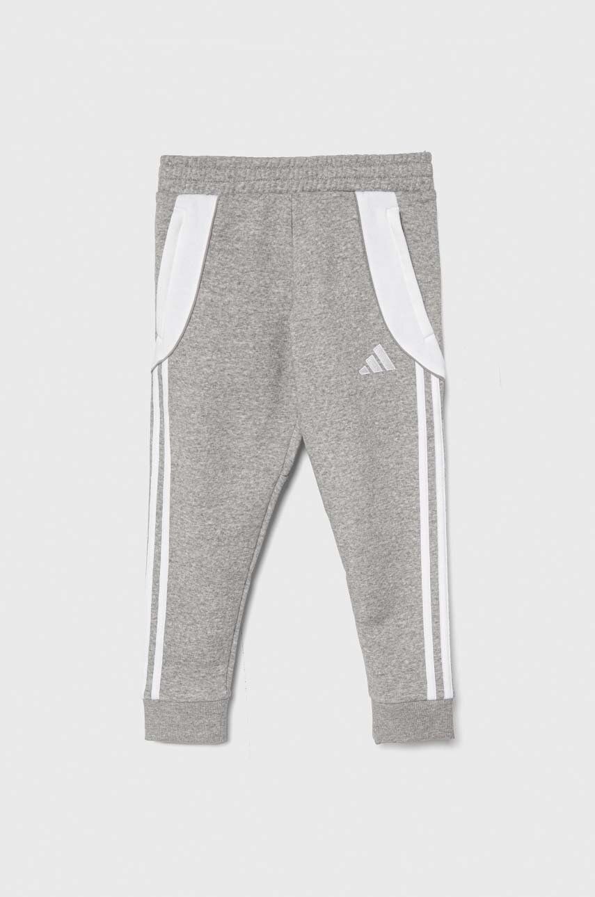 Detské tepláky adidas Performance TIRO24 SWPNTY šedá farba, melanžové