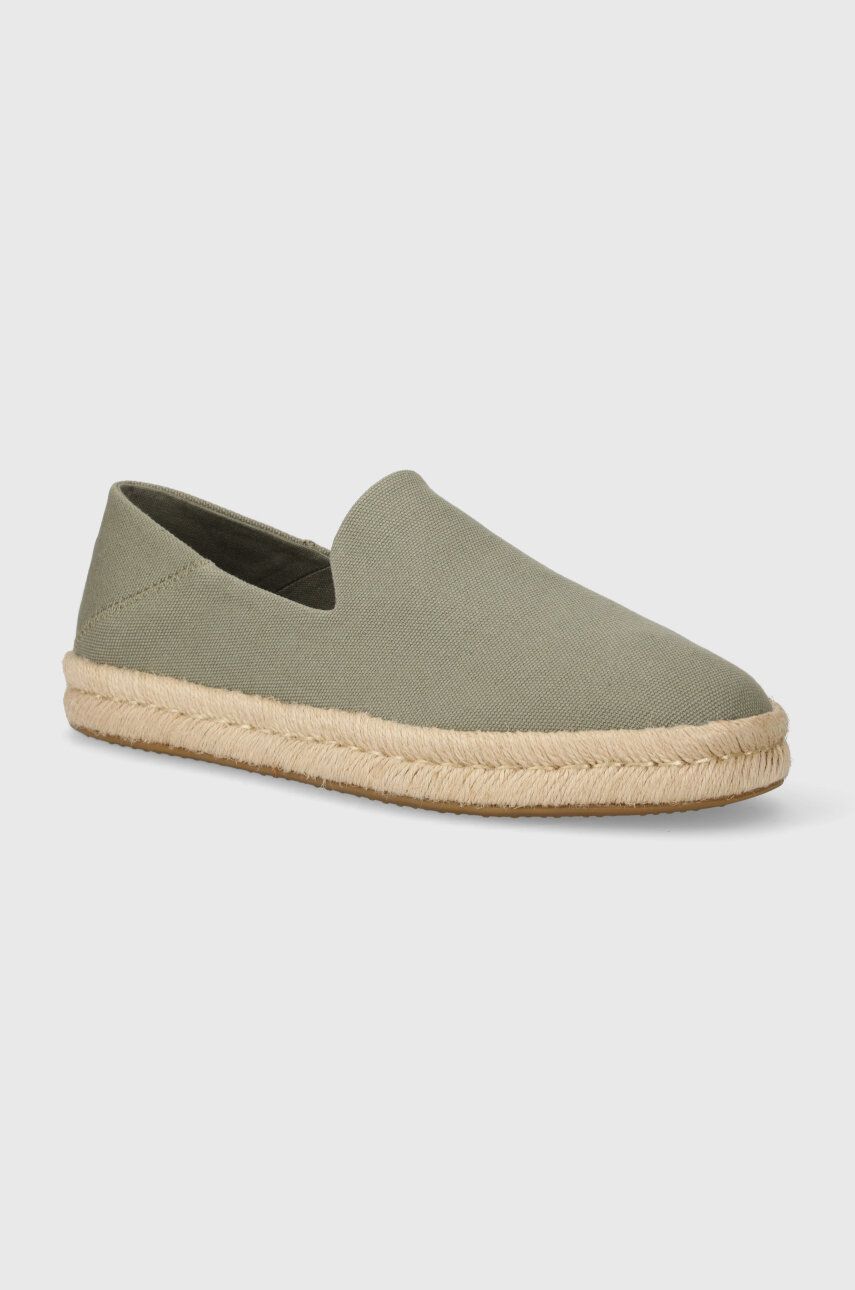 Espadrilky Toms Santiago zelená farba, 10020071
