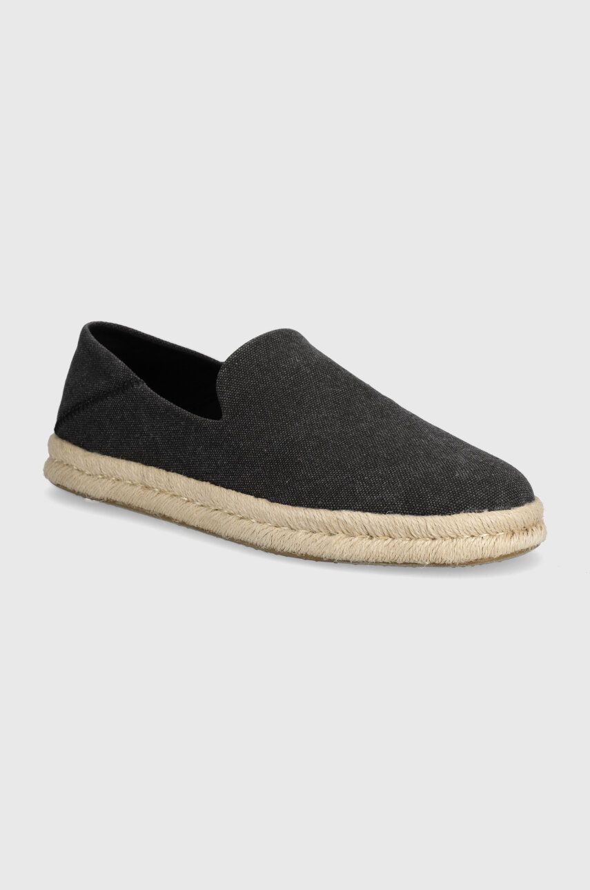 Espadrilky Toms Santiago čierna farba, 10019869