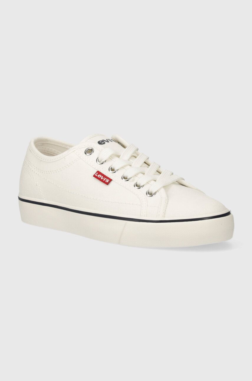 Tenisky Levi's HERNAN S dámske, biela farba, 235655.51
