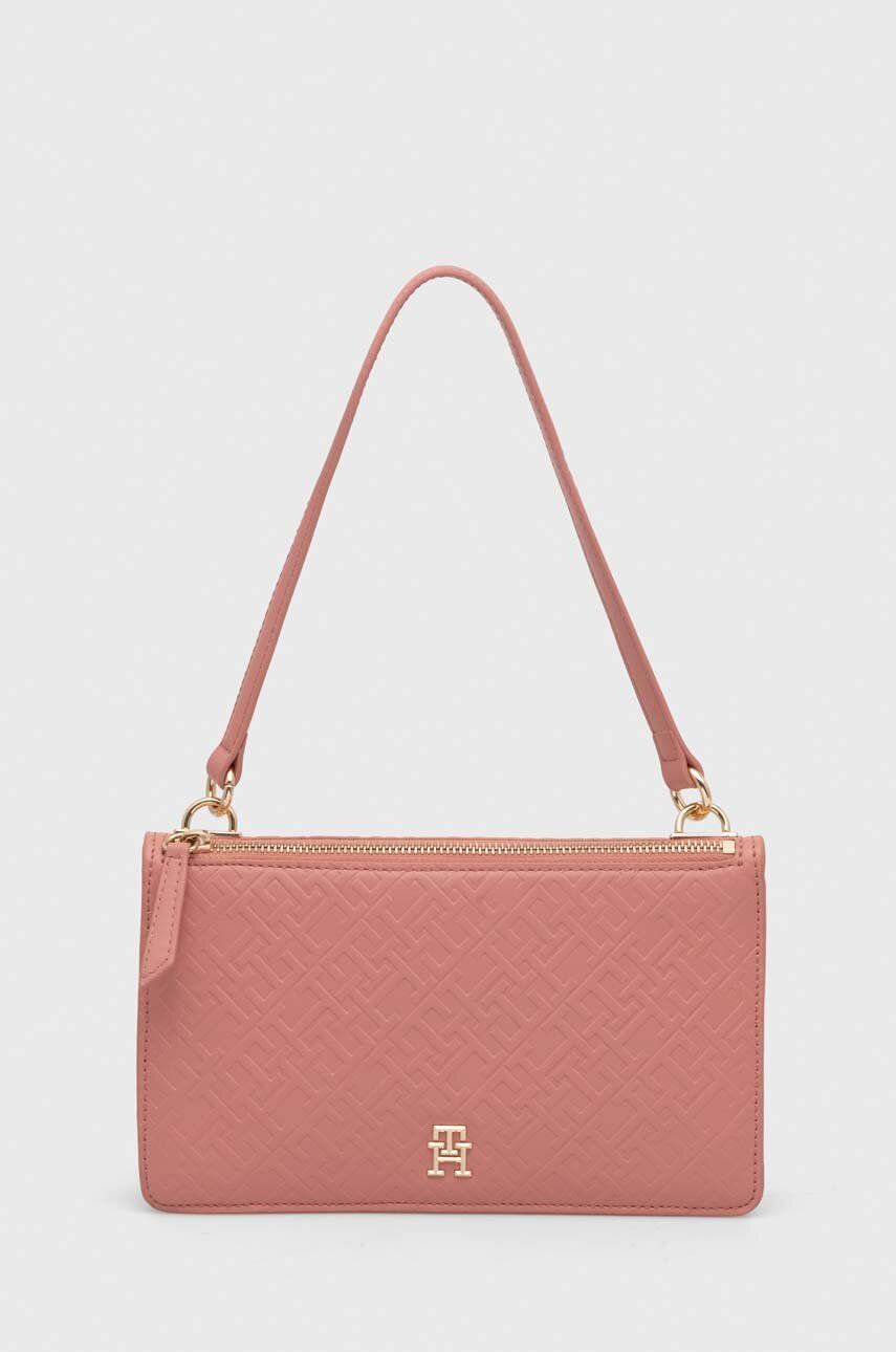 Kabelka Tommy Hilfiger ružová farba, AW0AW15975