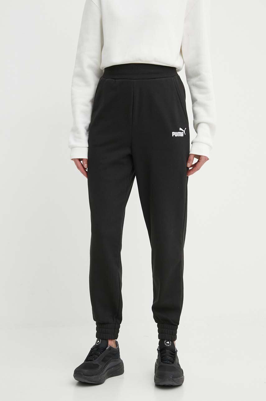 Tepláky Puma čierna farba, jednofarebné, 847093