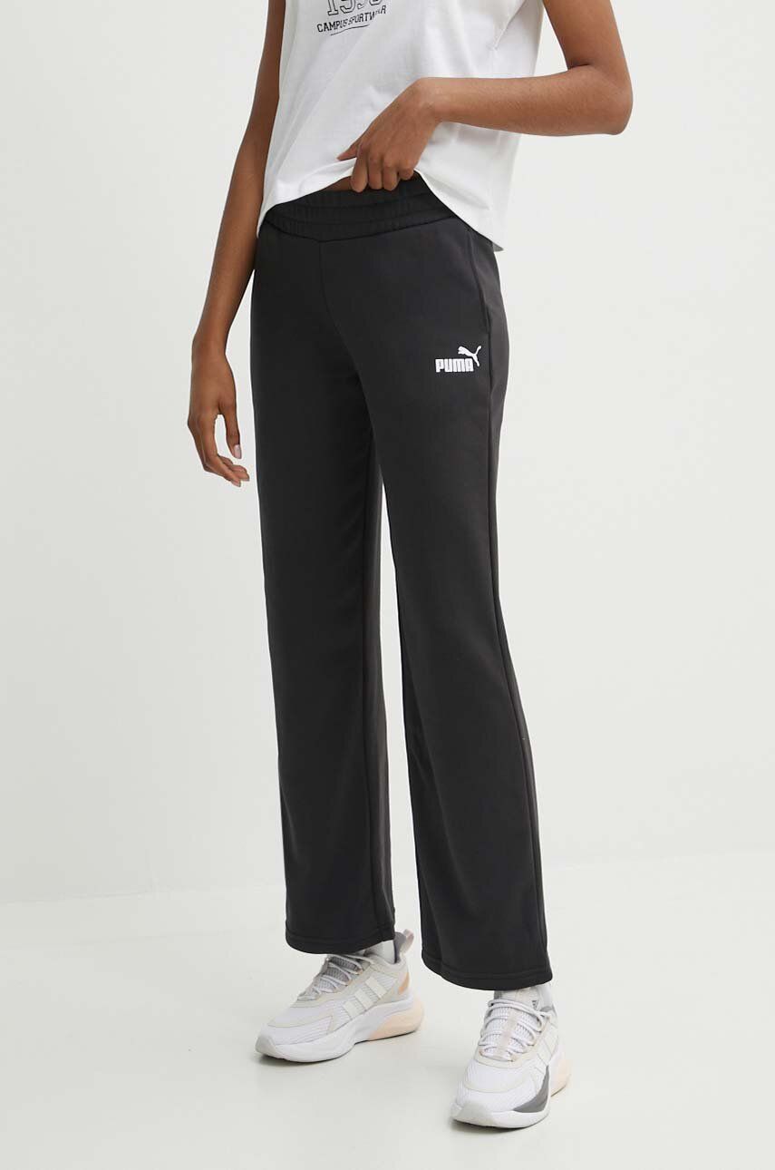 Tepláky Puma čierna farba, jednofarebné, 678745