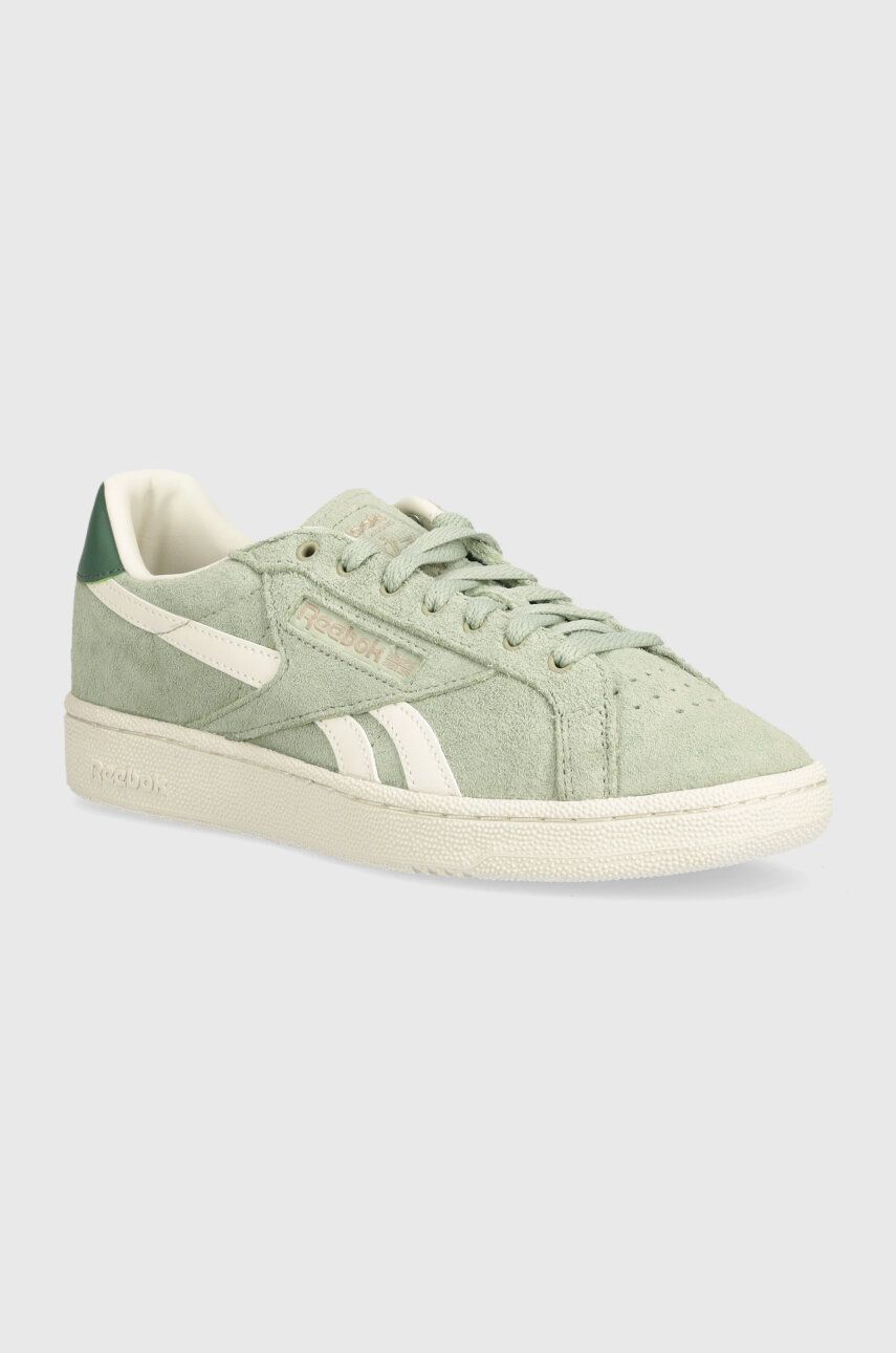 Semišové tenisky Reebok Classic CLUB C zelená farba, 100074642