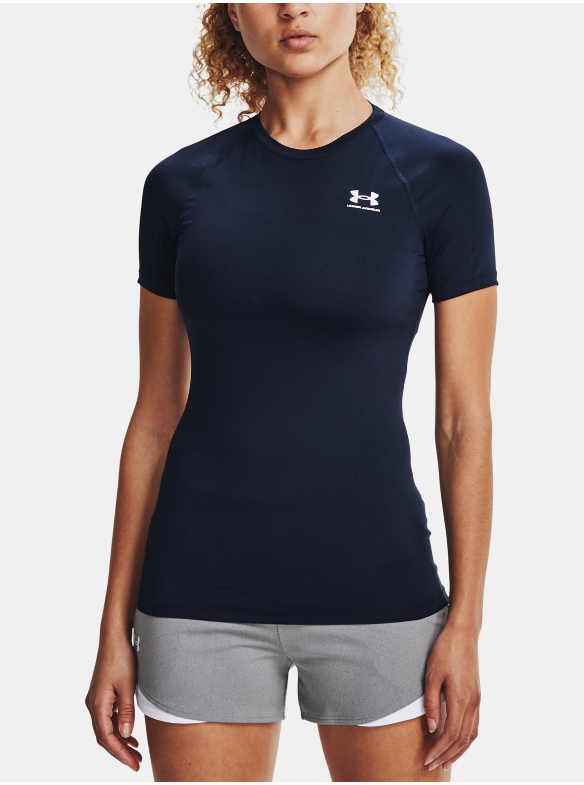 Tmavomodré športové tričko Under Armour UA HG Authentics Comp SS