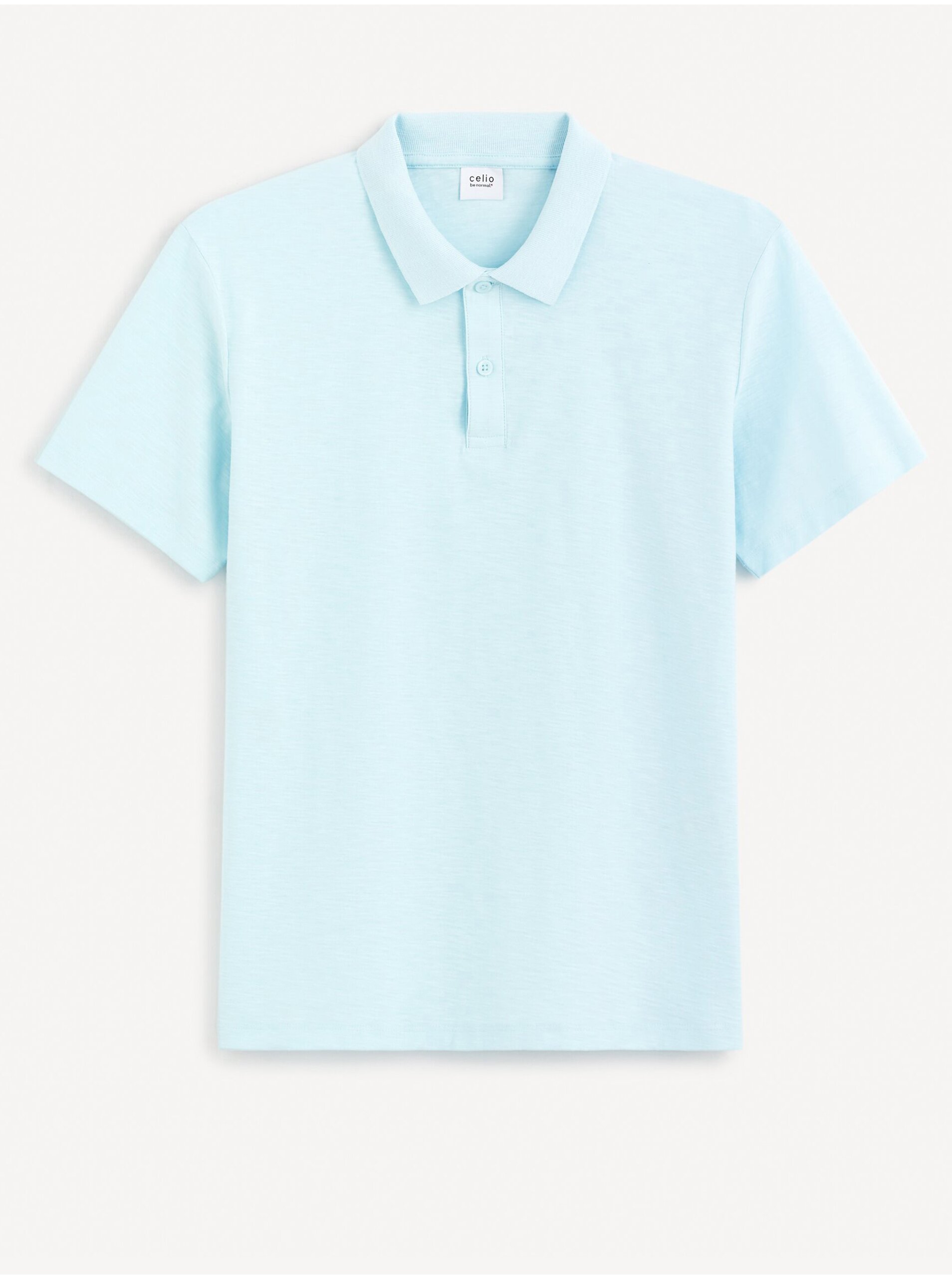 Tyrkysové pánske basic polo tričko Celio Feflame