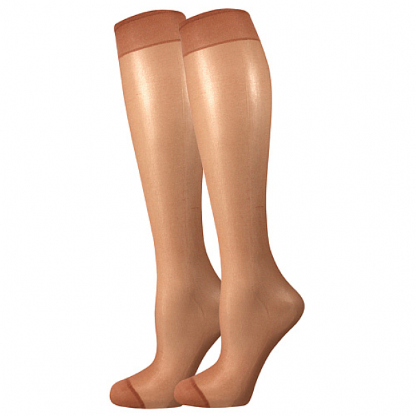 Podkolienky dámske Lady B NYLON knee-socks 20 DEN 5 párov - tmavo hnedé, 35-41