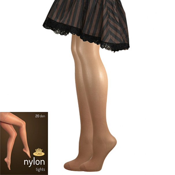 Pančuchové nohavice Lady B NYLON tights 20 DEN - béžové, S