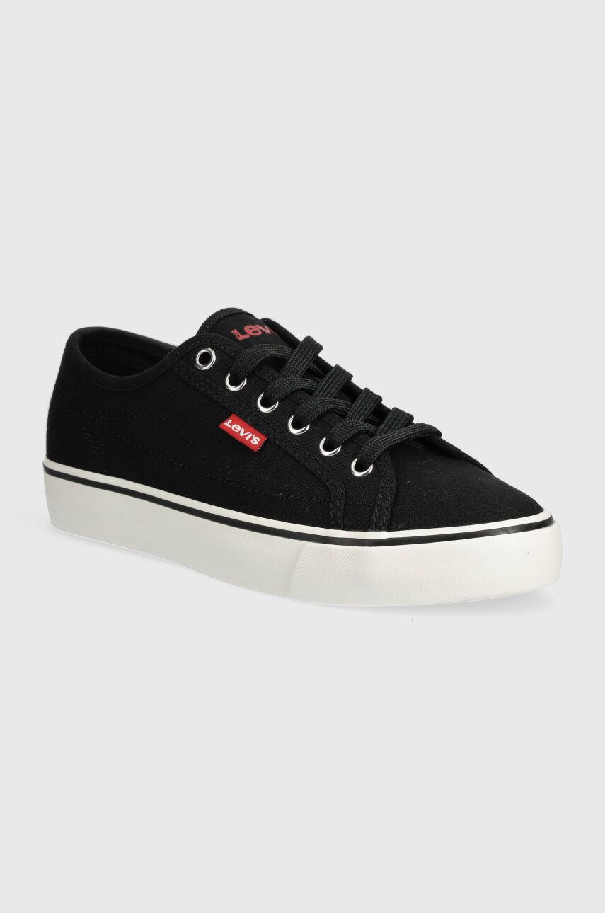 Tenisky Levi's HERNAN S dámske, čierna farba, 235655.59
