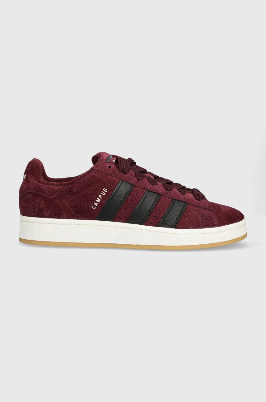 Semišové tenisky adidas Originals Campus 00s bordová farba, IF8765