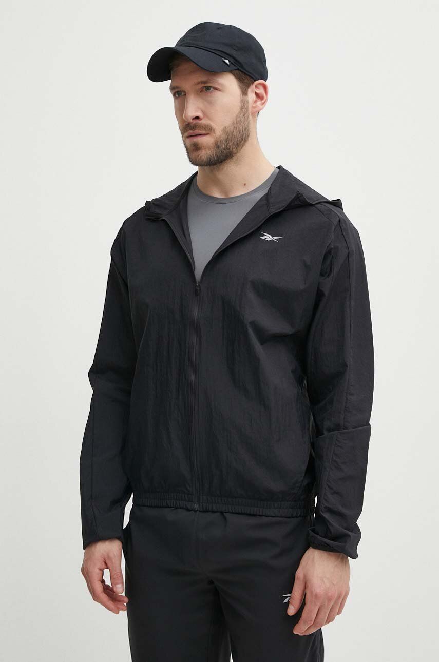 Vetrovka Reebok čierna farba, 100075618